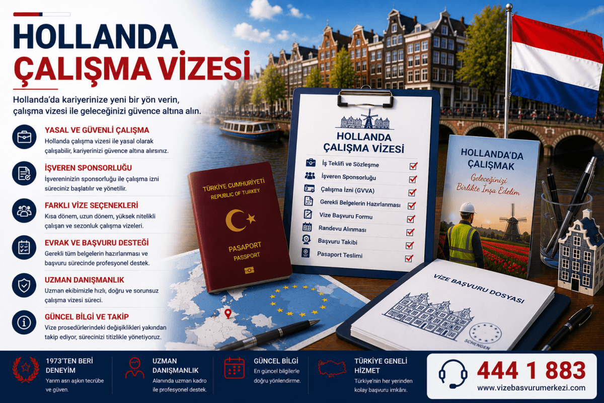 Hollanda Çalışma Vizesi için bilgilendirici başvuru rehberi