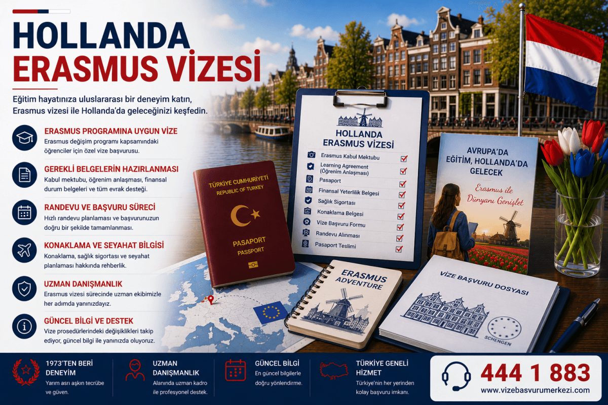 Hollanda Erasmus Vizesi için bilgilendirici başvuru rehberi