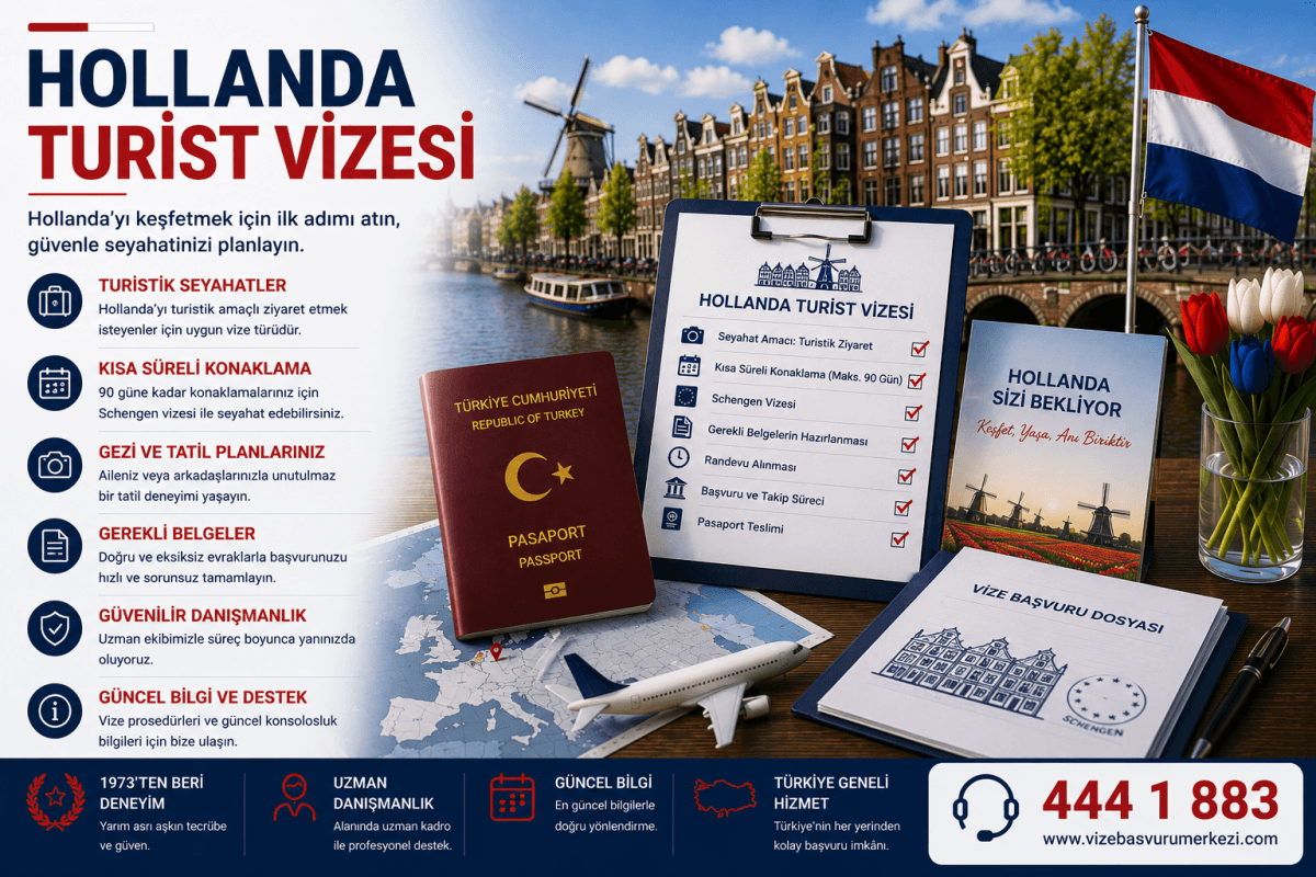 Hollanda Turist Vizesi için bilgilendirici başvuru rehberi
