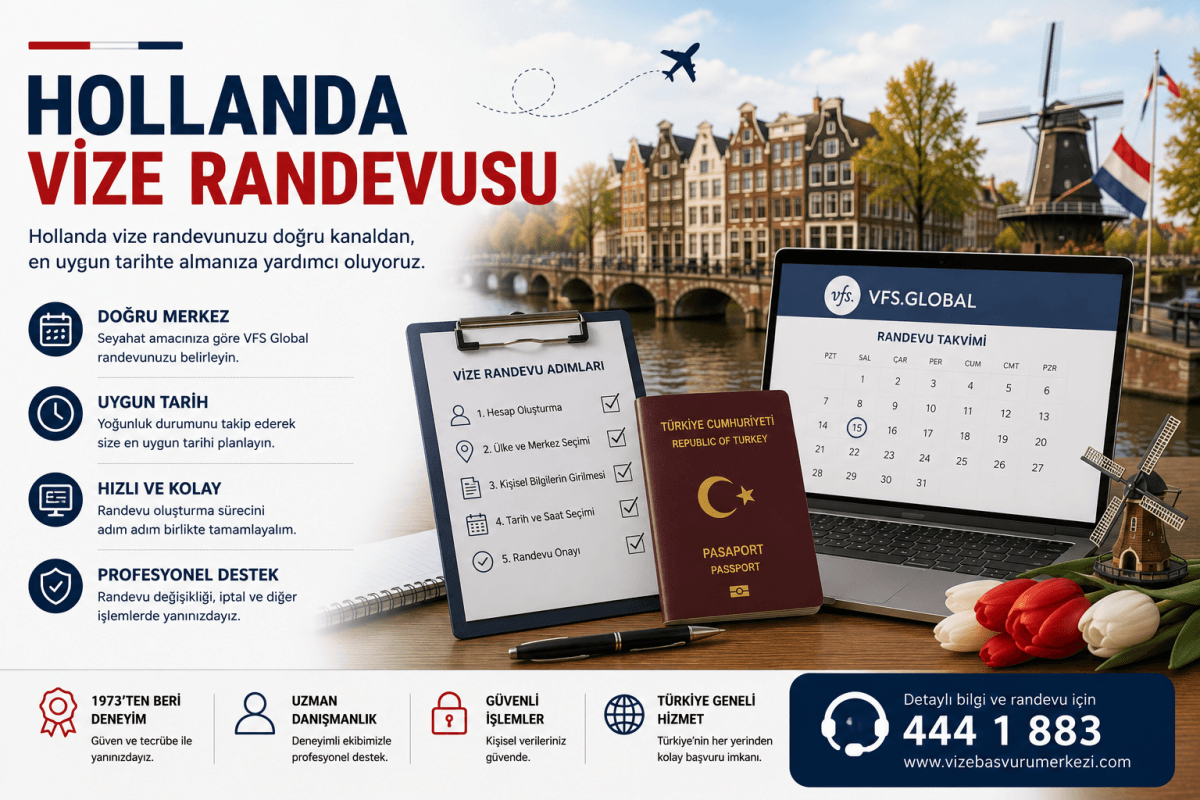 Hollanda Vize Randevusu için bilgilendirici başvuru rehberi