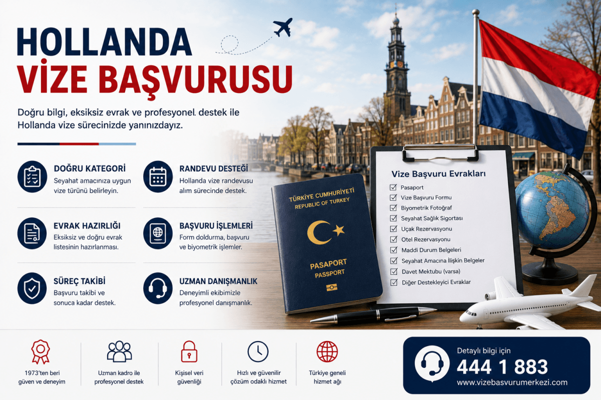 Hollanda Vizesi Başvurusu için bilgilendirici başvuru rehberi