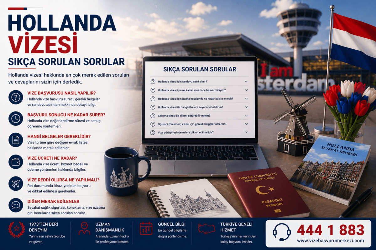 Hollanda Vizesi İçin Sıkça Sorulan Sorular için bilgilendirici başvuru rehberi