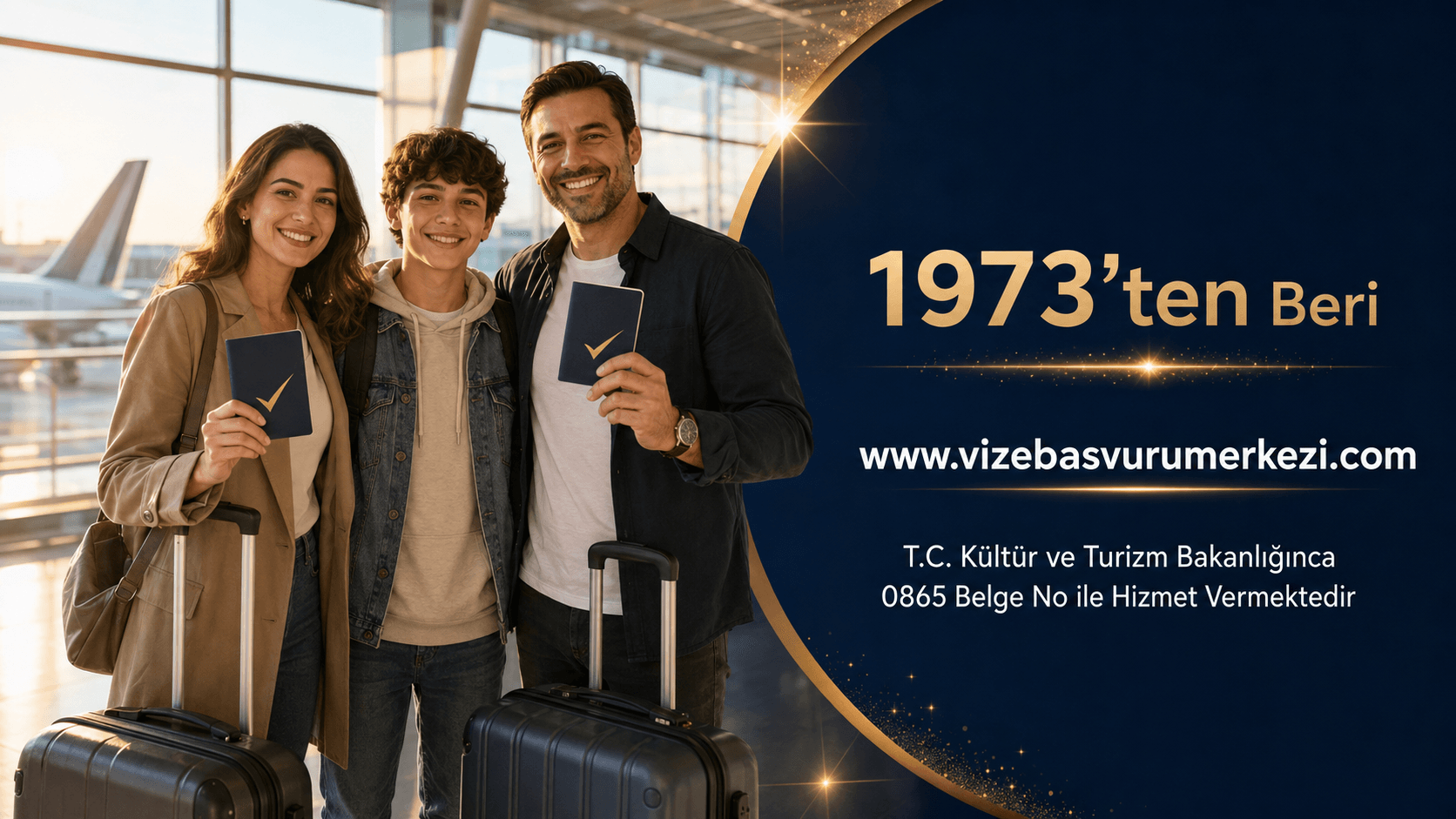 1973’ten beri vize ve ikamet danışmanlığı sunan Vize Başvuru Merkezi’ni, 0865 numaralı seyahat acentası kaydını ve güvenlik ilkelerimizi tanıyın.
